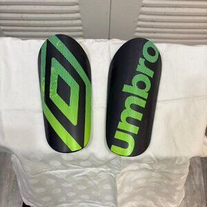 Umbro Soccer Shin Guards – Black & Neon Green Protective Gear